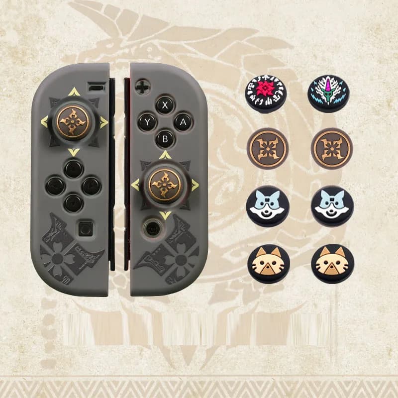 Thumb Stick Grip Cap Joystick Copertura protettiva per Monster Hunter RISE Switch Oled Joy-Con Controller NS Lite Thumbstick Case