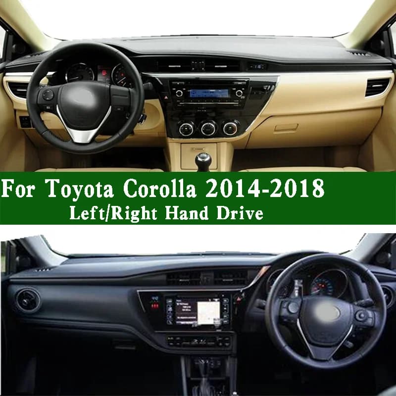 Per Toyota Corolla ZRE18 Altis SE CVT MSRP ZR 2014-2018 Dash Zerbino Cruscotto Copertura Pannello strumenti Protezione solare Anti-sporco Pad