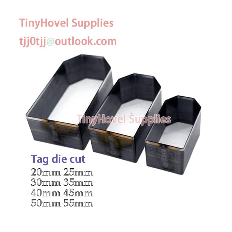 Tag Steel Cutting Mold for Leather, Steel Rule Die Cut, Punch -Cutter for Leather Crafts, 20mm-100mm, BM197
