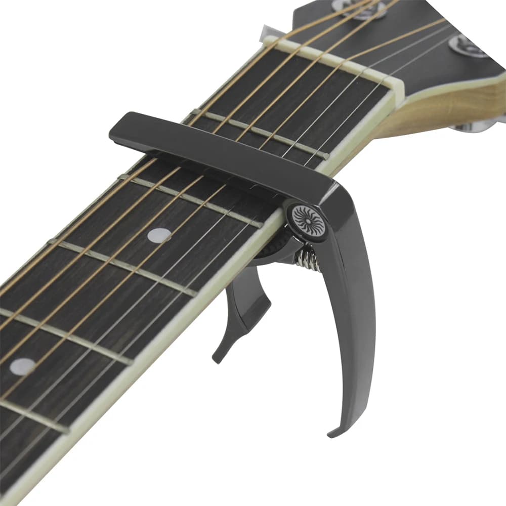 Capotasto per chitarra universale Chitarra Morsetto per accordatura Chiave Capotasto in metallo in lega di zinco per chitarra elettrica classica acustica Mandolino per ukulele