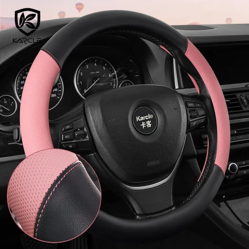 38CM Car Seat Protective Case for Women's PU Leather Handle 15 Inch Cover for Golf/BMW/VW