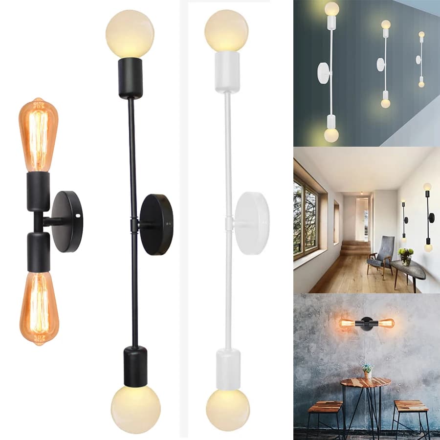 Corridoio corridoio doppie teste lampade da parete Decor moderne lampade da parete nordiche per soggiorno bagno illuminazione interna applique