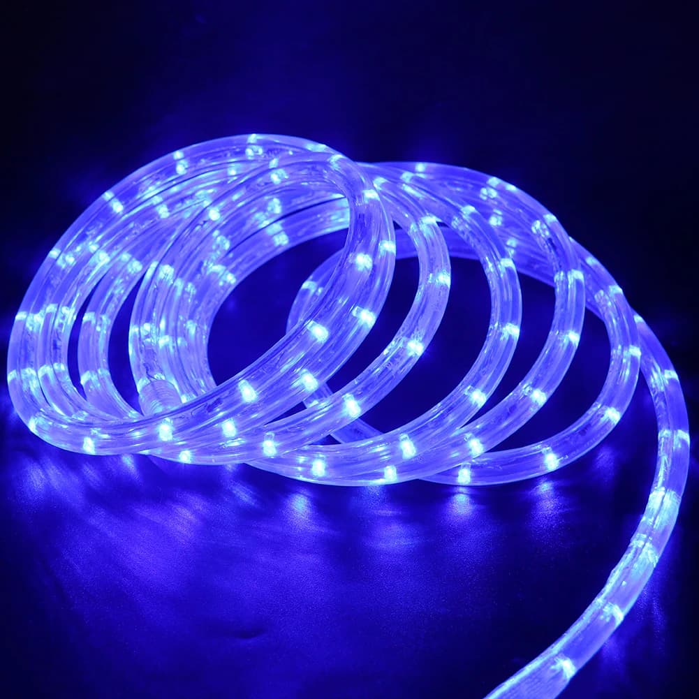 360 Luce di striscia al neon AC 220V Tubo al neon rotondo Esterno impermeabile IP67 Luce al neon flessibile con spina europea Blu/Rosso/Verde/Giallo/RGB