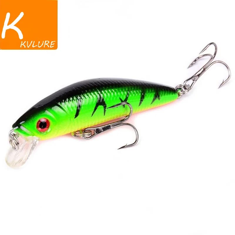 Esca da pesca 70mm 8g occhi 3D Crankbait wobbler plastica artificiale esca dura attrezzatura da pesca