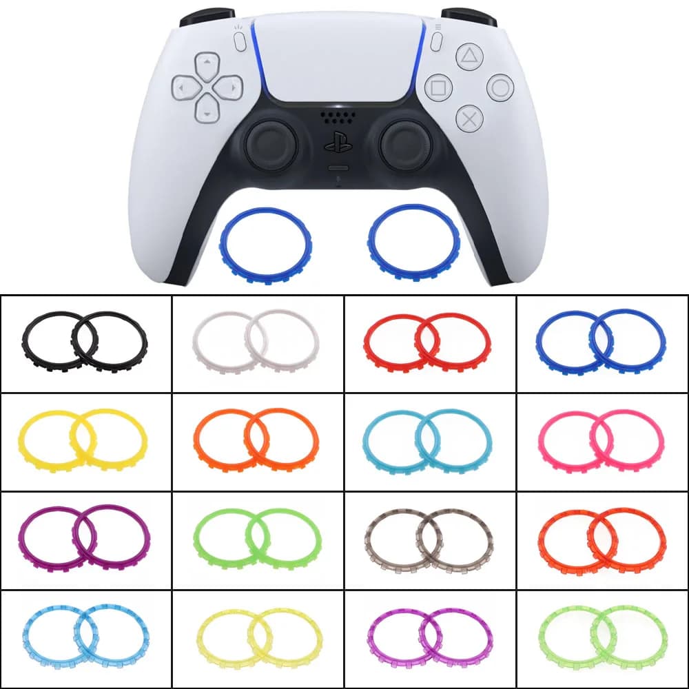 TingDong 1 pair = 2 pieces of plastic accessories accent rings for Sony for Controller Dualsense 5 PS5