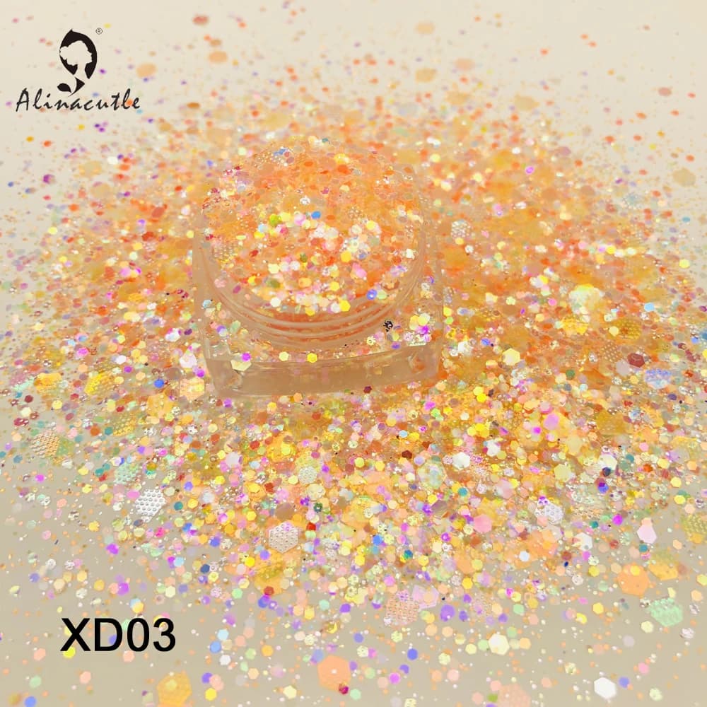 15g/barattolo paillettes di diamanti di colore misto In dimensioni miste per unghie accessori artigianali fatti a mano Scrapbook Shakes paillettes fai da te