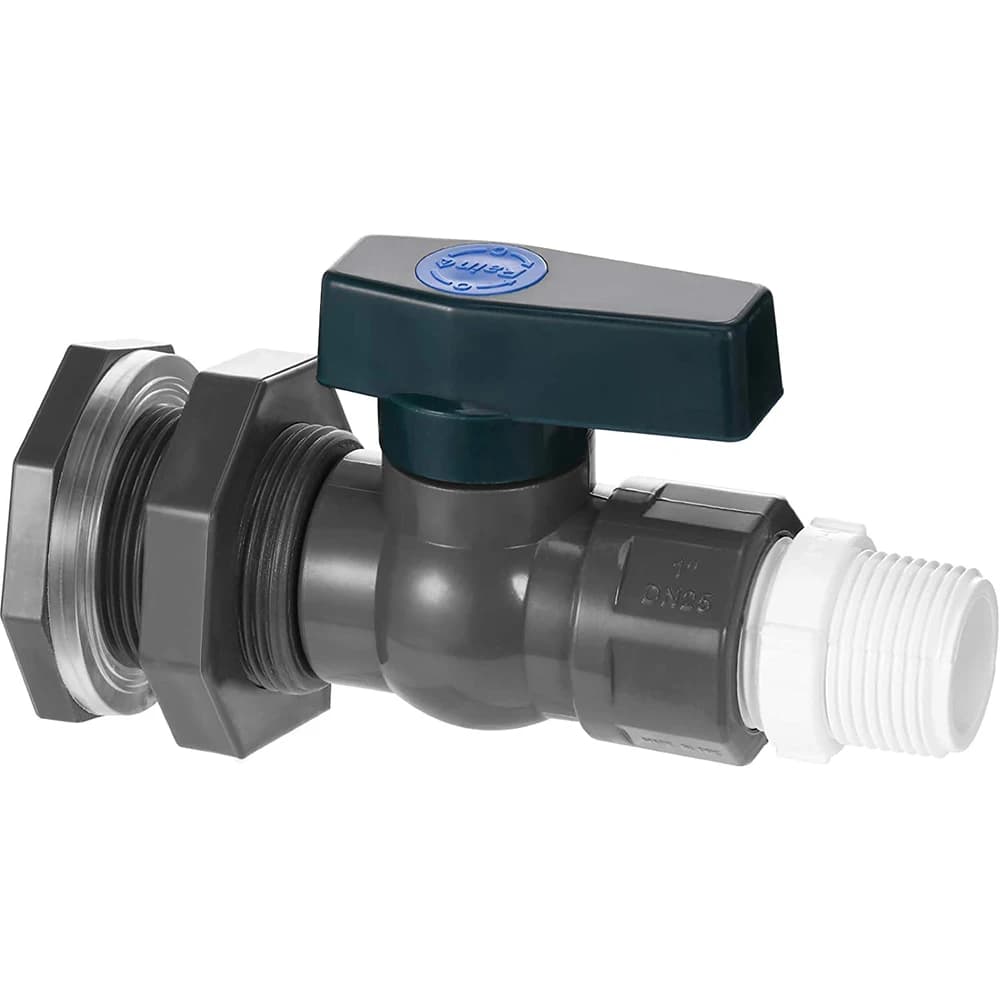 1 inch PVC faucet, PVC rain pipe valve with wall mounted fitting and hose adapter, garden faucet kit with barrel