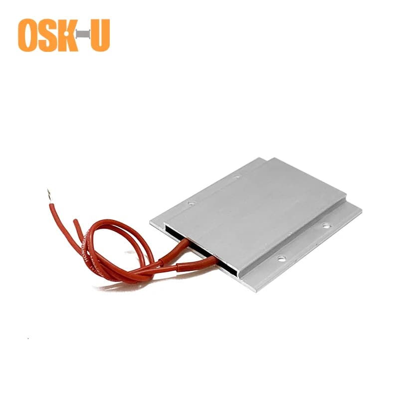 Thermostatic heating element PTC 24V 77x62x6mm PTC heating plate with aluminium cover 70/110/200C for hair plate