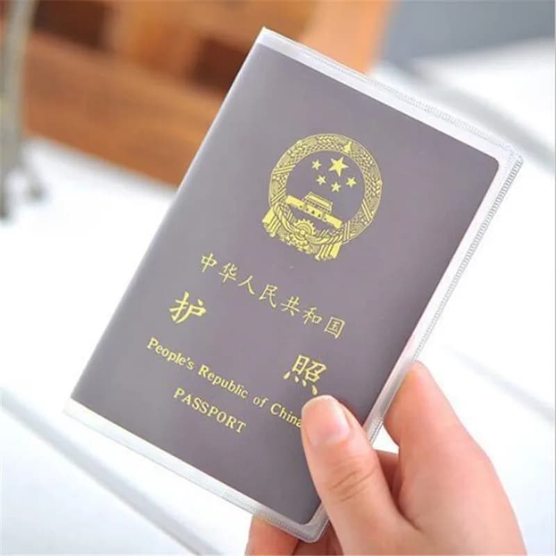 Custodia da viaggio impermeabile per passaporto porta passaporto porta carte di credito in PVC trasparente porta carte di credito porta carte di credito