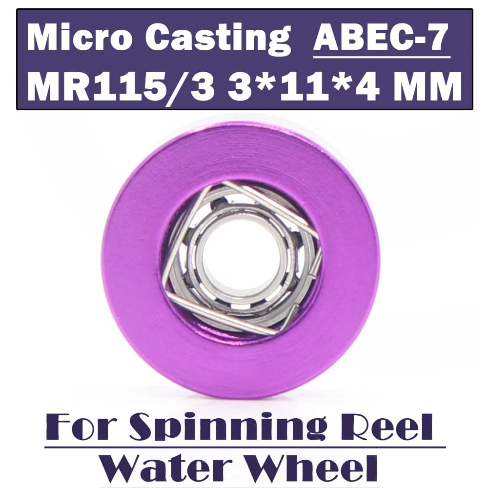 MR115/3-MF Micro Casting Bearing 3*11*4 mm ( 1 PC ) ABEC-7 For Spinning Reel Water Wheel Bearings MR115/3 Drum Bearing