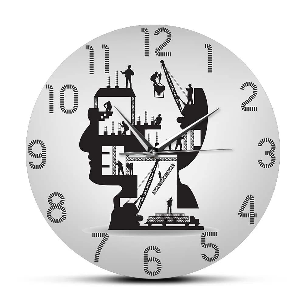 Building under construction Decorative watch with silent movement Architecture Wall Art Home Decor Wall clock Architect Gift for worker
