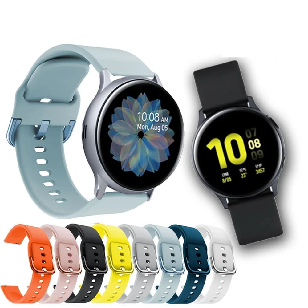 22mm Soft Silicone Strap For Samsung Galaxy Watch 46mm Smart watch Sport bracelet For Gear S3 S4 46mm Wrist Strap Accessories