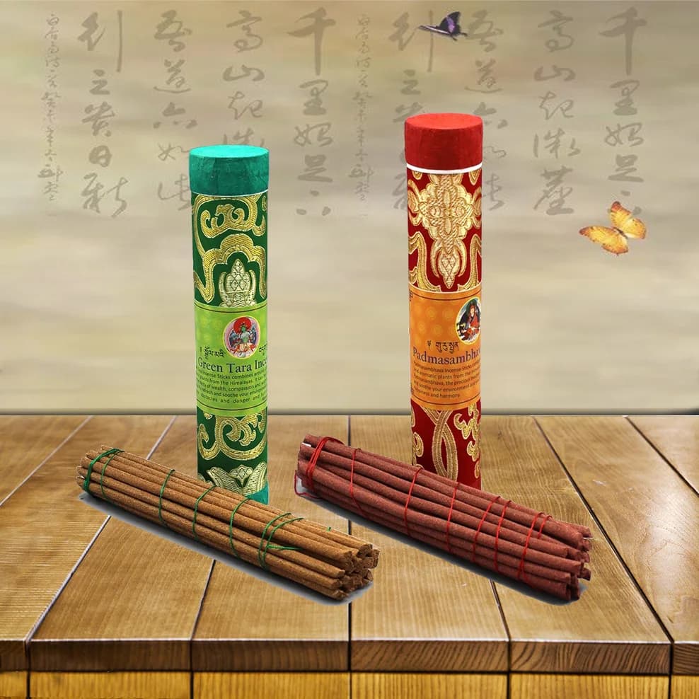 24 bastoncini/tubo Nepal broccato incenso tibetano naturale a base di erbe fatto a mano incenso rituale Buddha incenso bastoncino rinfrescante per Buddha