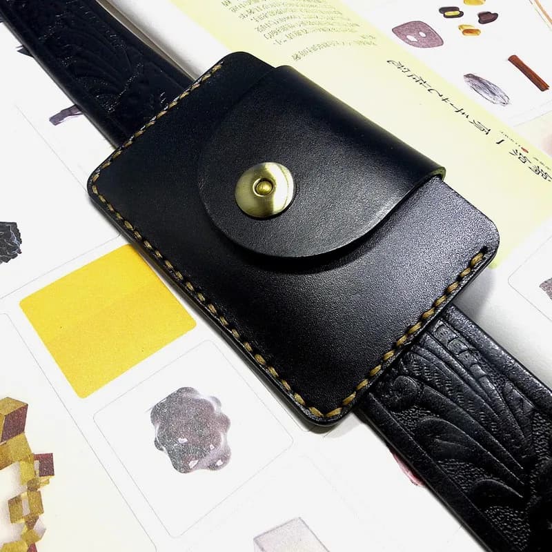 Blongk marsupio Ultra sottile marsupio in vera pelle ID fatto a mano porta carte di credito borsa borsa uomo donna S1660