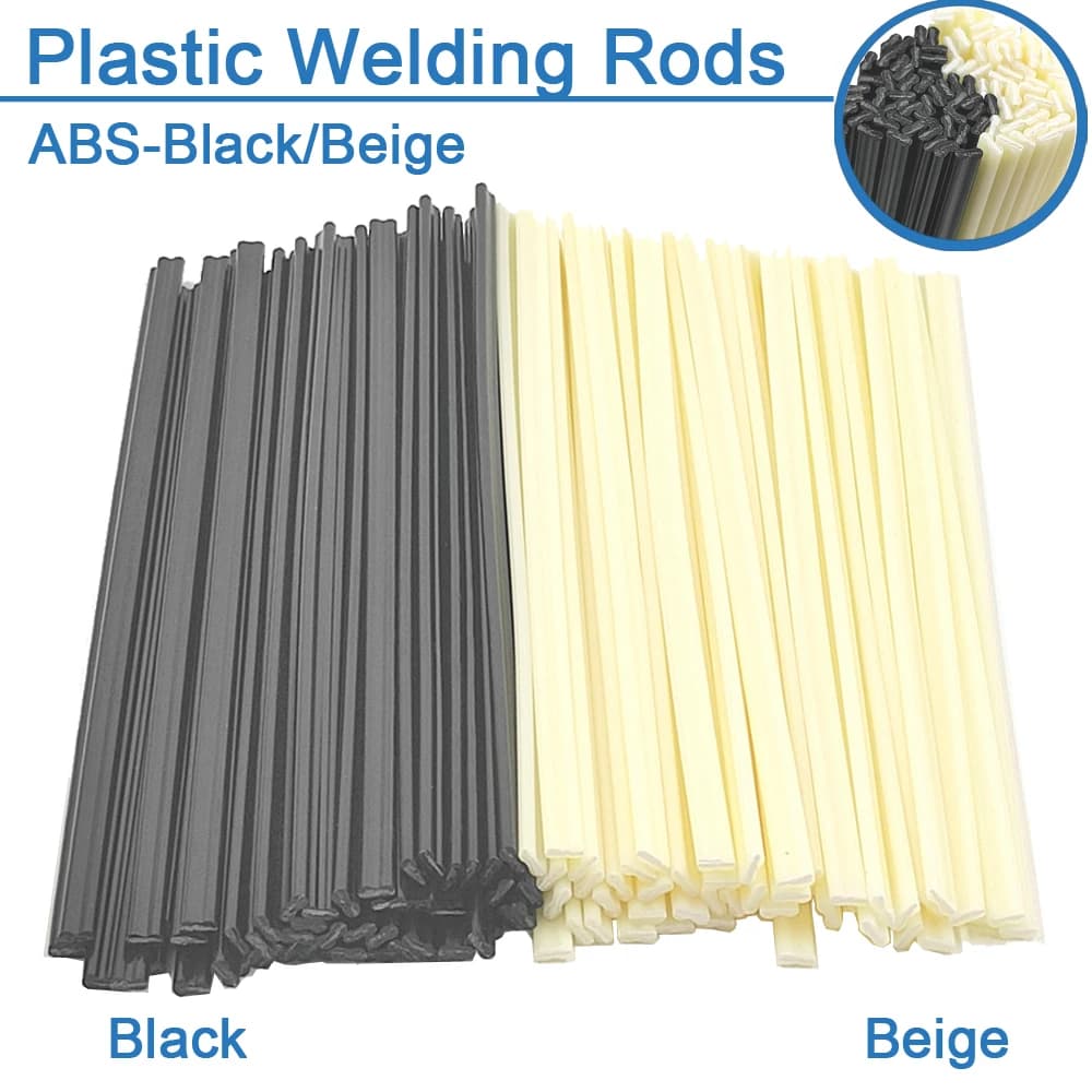 Bacchette per saldatura in plastica ABS nera/beige lunghezza 20 cm 5x2mm per strumenti di riparazione paraurti auto mitragliatrice saldatore ad aria calda