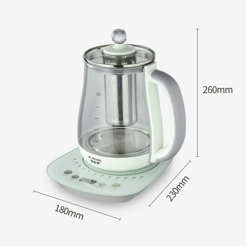 Teiera per fiori automatica in acciaio inossidabile Kattle elettrico multifunzione da 1,8 litri G832 Bollitore per acqua bollente Temporizzazione 24 ore