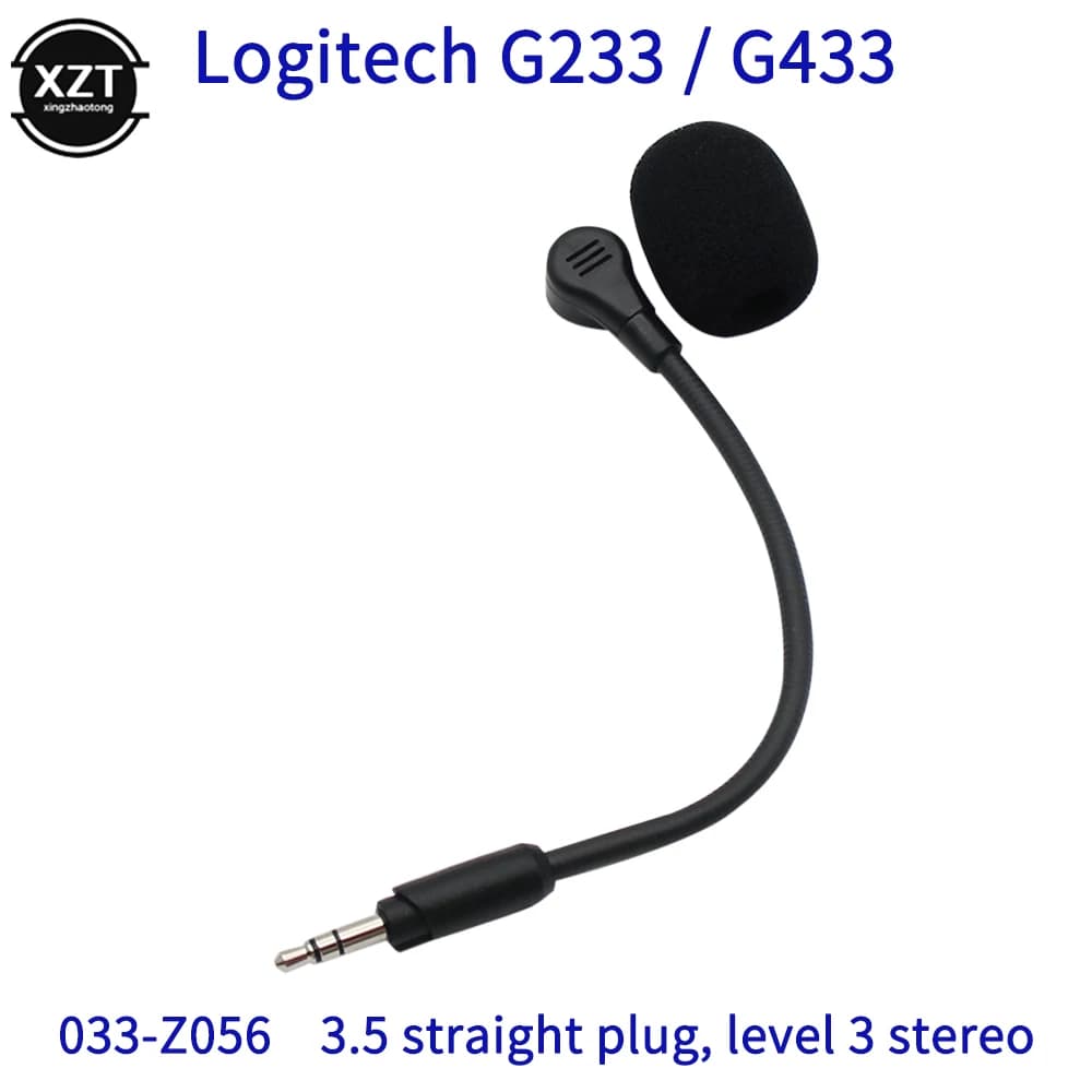 3.5mm Inline Microphone Replacement Microphone for Logitech G 433 233 Gaming Headphones