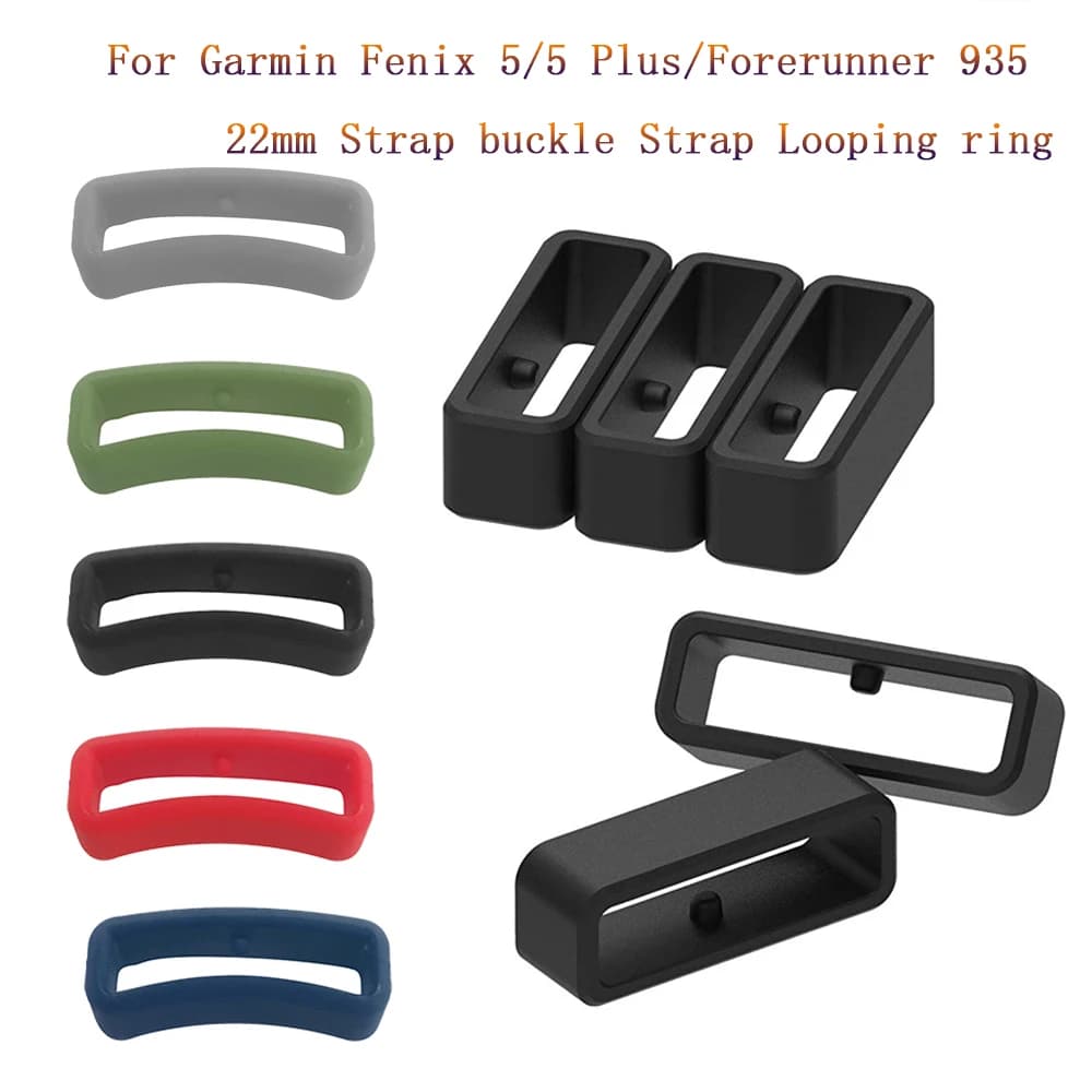 22mm Silicone Strap Ring Fashion for Garmin Fenix 5/6 Pro/5 Plus Band Keeper Loop Safety Support Fixing Ring Accessory