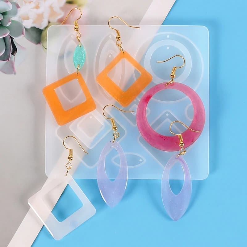Earring resin mold small earring in Silicone mold earring jewelry resin epoxy fusion jewelry resin creation made by you
