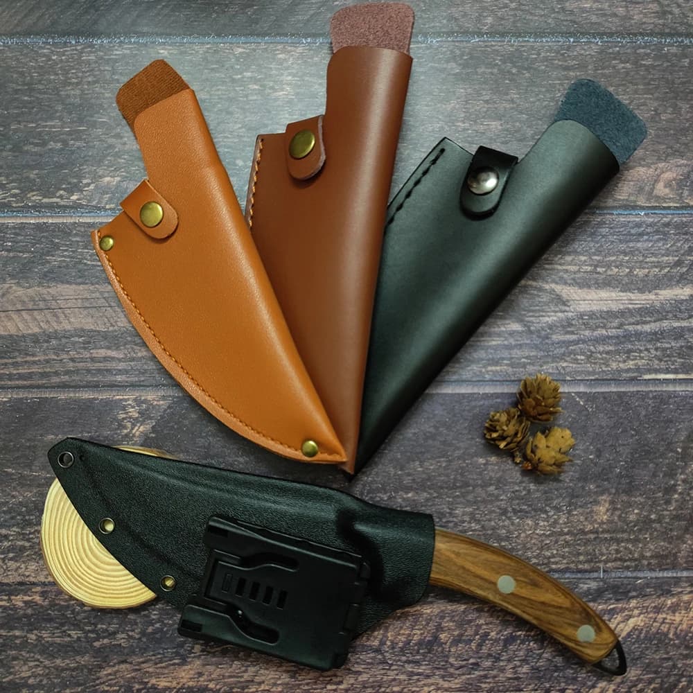 Copri coltello in pelle di vacchetta Coltello per disossare da cucina Fodero in pelle Coltello da pesca Kydex Mannaia per carne Protezione per coltello da macellaio all'aperto