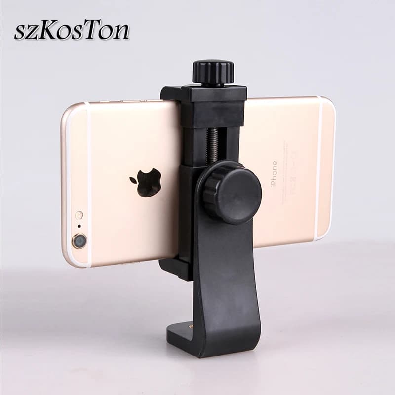 Clip universale per telefono per 1/4 "vite treppiede supporto per telefono supporto per treppiede supporto per monopiede staffa 360 gradi per iPhone Samsung