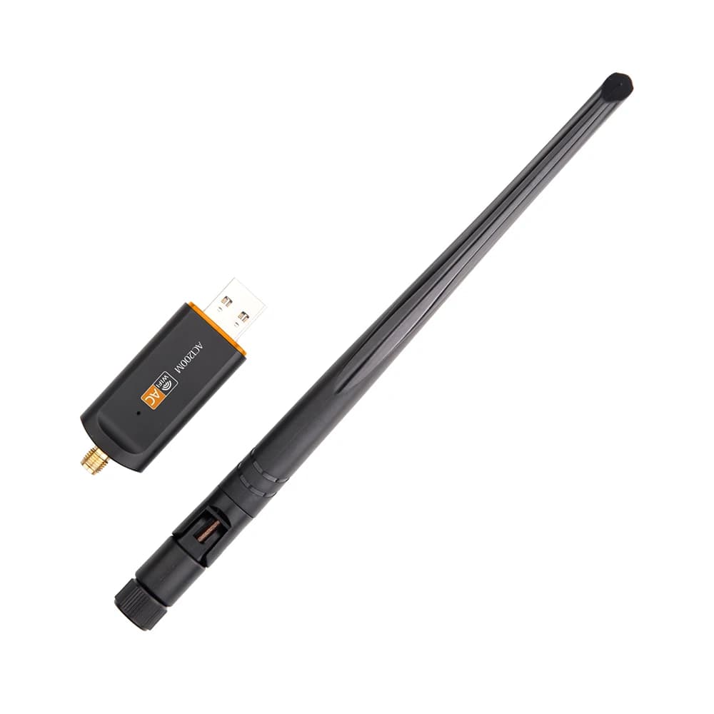 Adattatore dongle USB 3.0 1200Mbps Wifi Lan con antenna per laptop Banda 2.4G e 5G RTL8812BU Wlan wireless Dual Band 802.11ac