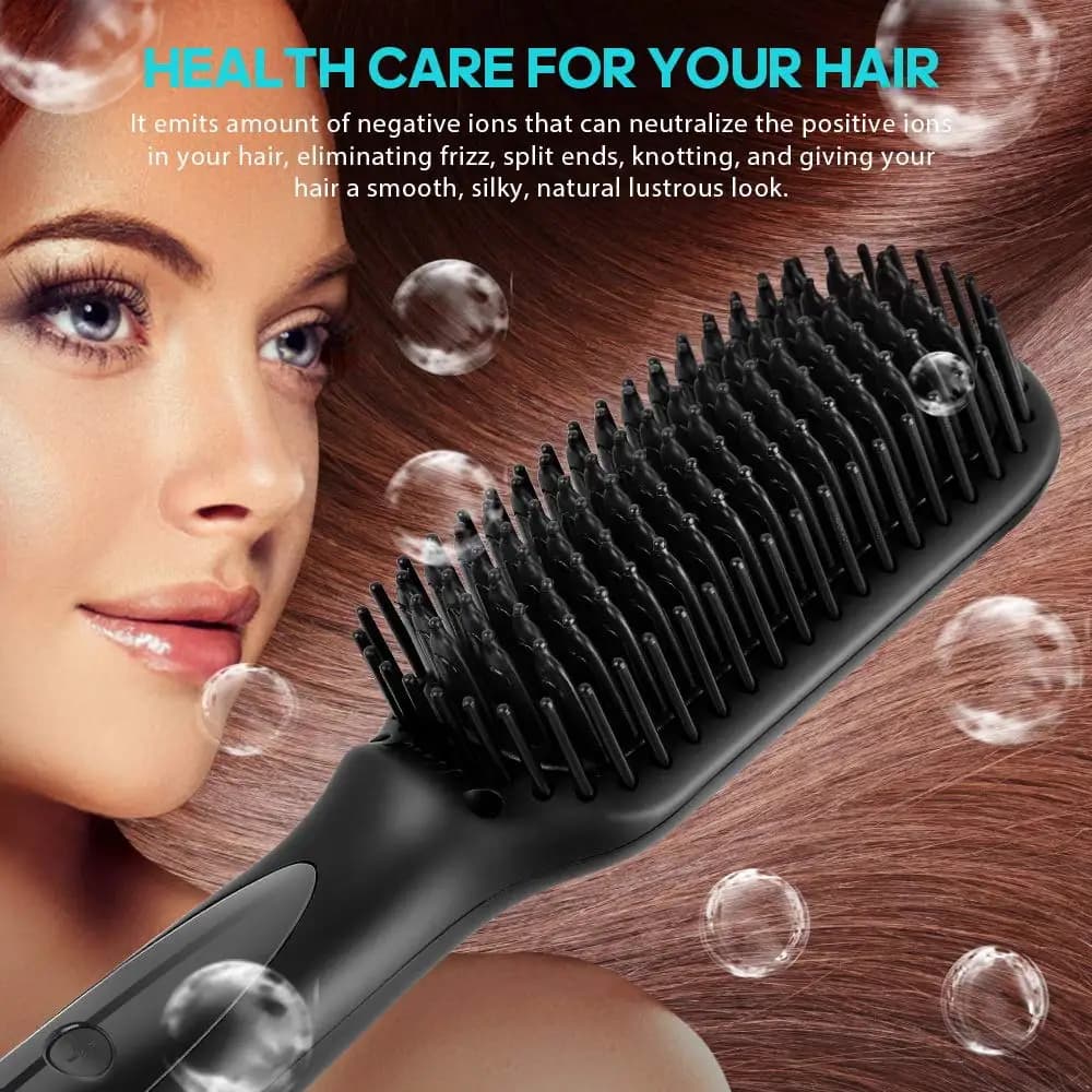Hairplate Electric Brushes for Hair Heater comb 2 in 1 Hair Plate Bigodino for Hair Iron Hairstyle Tool