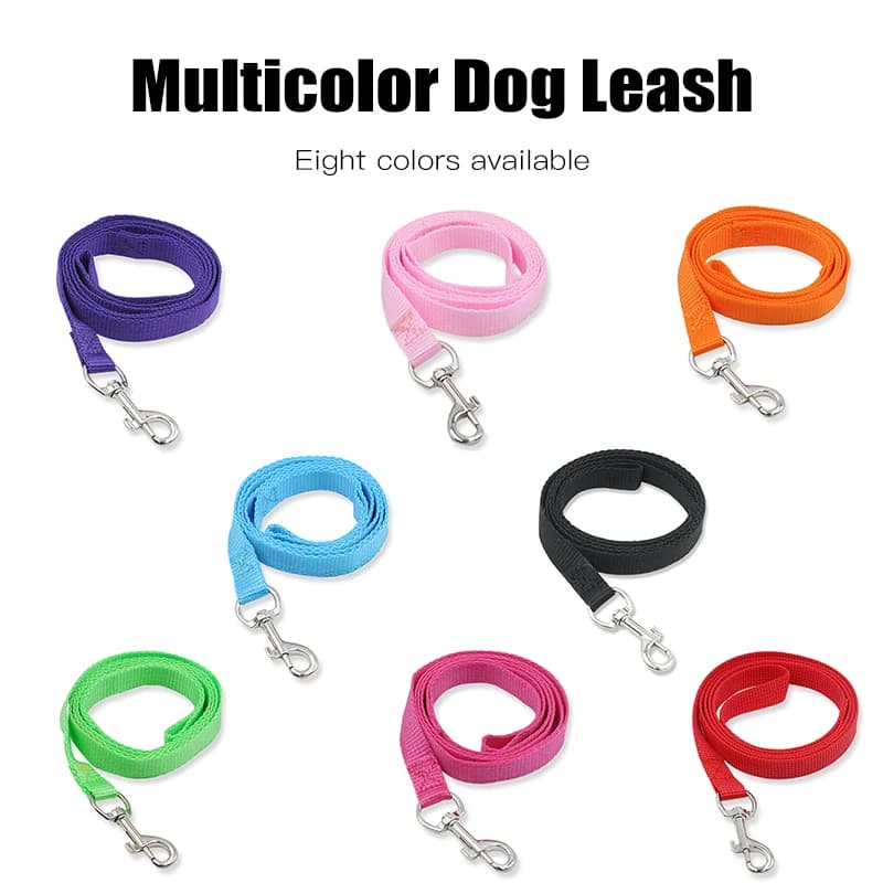 7 colori 120cm * 1.5cm Nylon guinzaglio per cani da compagnia imbracatura collare per cani guinzaglio per addestramento a piedi gatti imbracatura per cani collare guinzaglio cintura