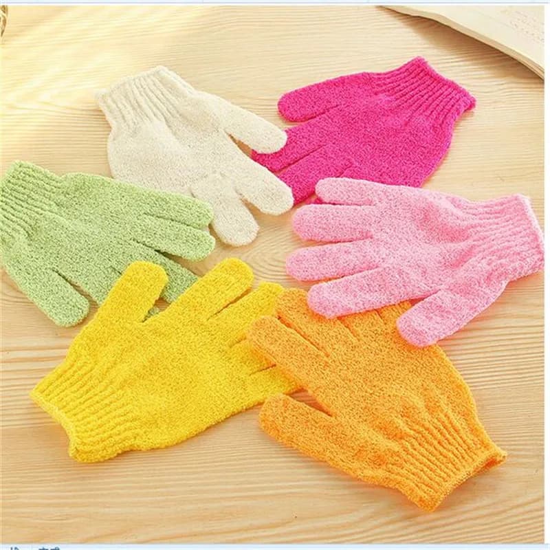 1pc Bath Peeling Exfoliating Mitt Glove For Shower Scrub Gloves Resistance Body Massage Sponge Wash Skin Moisturizing SPA Foam