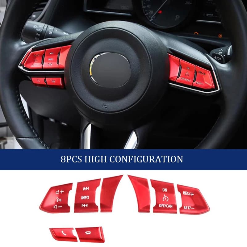Luminoso Volante Dell'automobile Pulsante Pannello Manopola Trim Paillettes Copertura Adesivo Per Mazda CX-5 CX5 M3 Axela CX-8 CX8 CX-4 CX4 Accessori