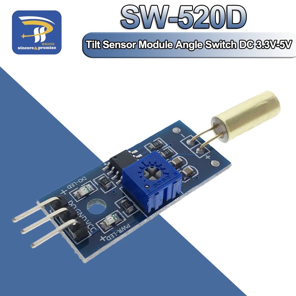 Interruttore del modulo sensore di inclinazione SW-520D Microcontrollore di vibrazione dell'angolo Blocchi elettronici Robot intelligente per Arduino Kit fai da te