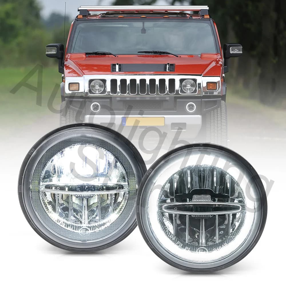 2 pz bianco LED fendinebbia per 2003 2004 2005 2006-2009 Hummer H2 Halo Ring DRL luce di marcia diurna fendinebbia faro