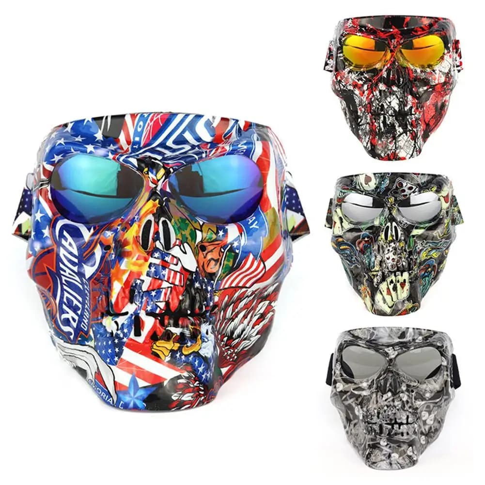 Maschera per casco facciale Jet Ski occhiali staccabili caschi per Scooter maschera per occhiali Skate occhiali da Motocross occhiali da moto