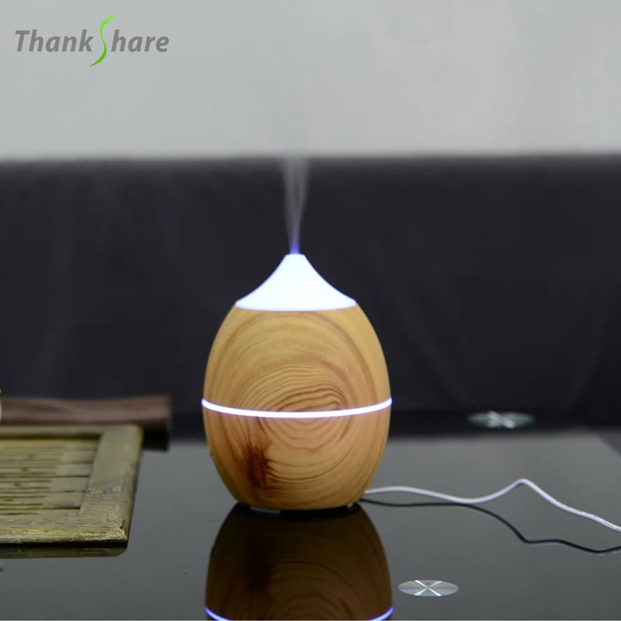 300ml Umidificatore Elettrico Ad Ultrasuoni Diffusore di Aroma Aria Aromaterapia Atomizzatore Grano Legno Mist Maker Per Home Office Camera Da Letto