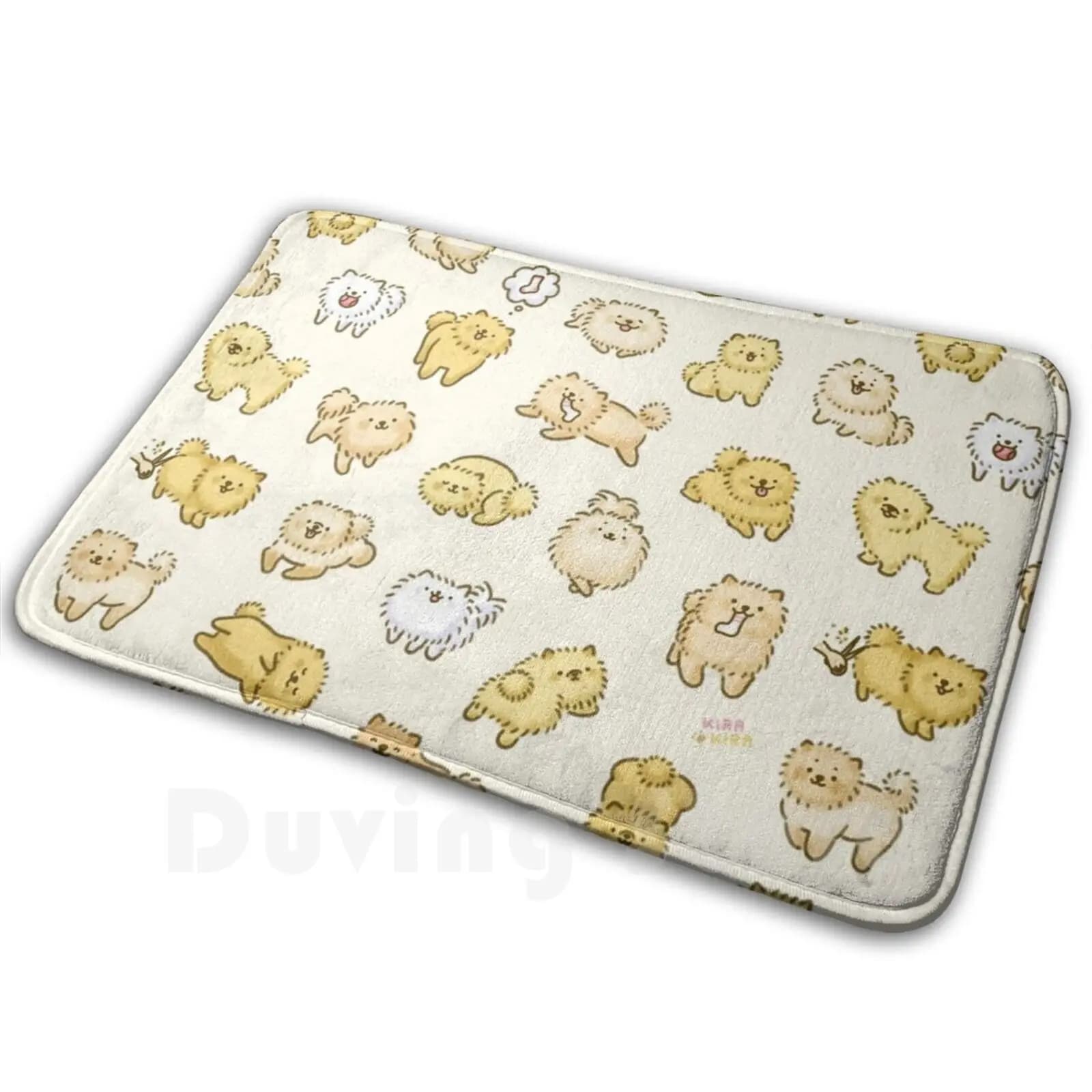 Pom Vita! Kawaii Pomerania Doodle Zerbino Tappeto Tappetini antiscivolo Camera da letto Kawaii Pom Pomerania Poms Pomeranianianianiani Cani Cagnolino