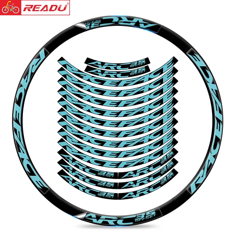 READU ARC35 Adesivi per cerchioni MTB Decalcomania per ruote per bici Decalcomania per cerchioni Adesivi per bici Accessori per biciclette