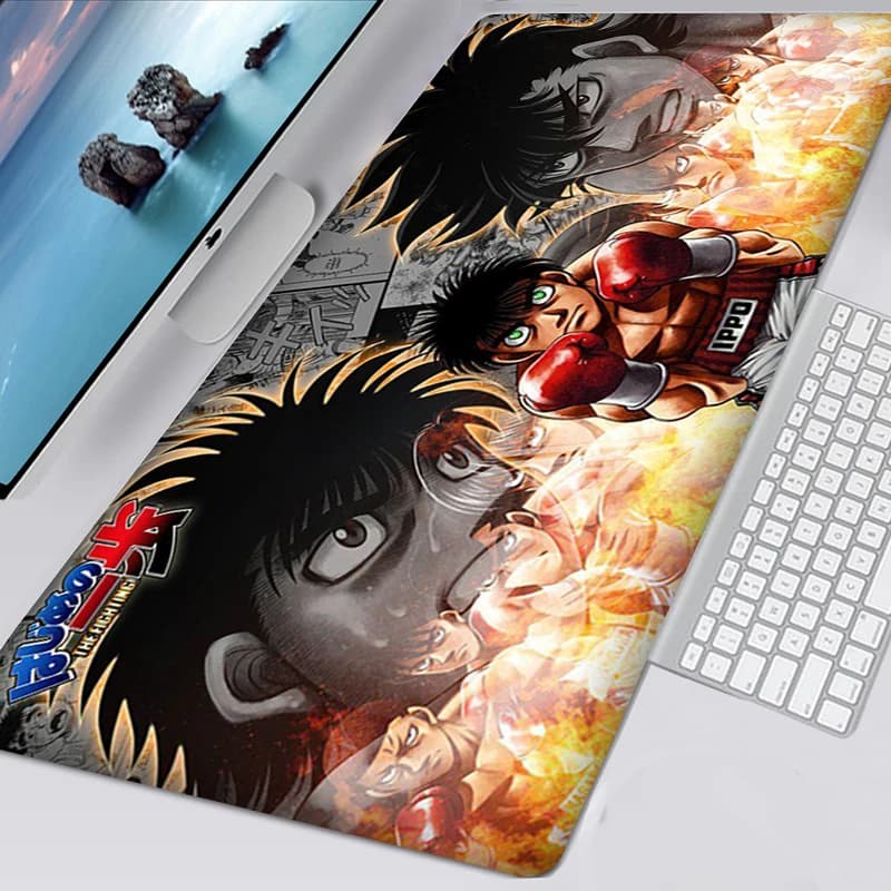 XXL 40x90 Hajime No Ippo Mousepad Alfombrilla accessori da gioco Tappetino per Mouse antiscivolo Anime Mausepad 90x30 Cartoon Tappetino Mouse
