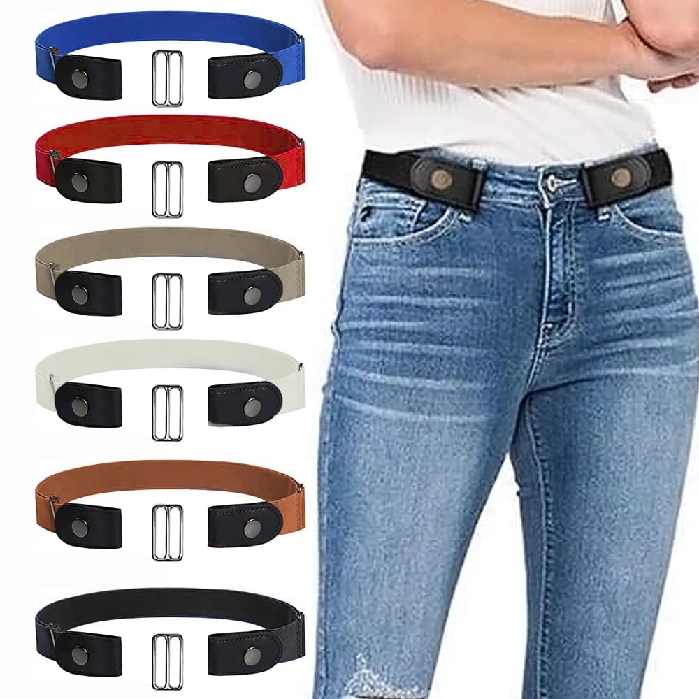 Cinture elasticizzate vita senza fibbia per pantaloni Jeans senza fibbia cintura elastica invisibile per uomo e donna accessori abbigliamento