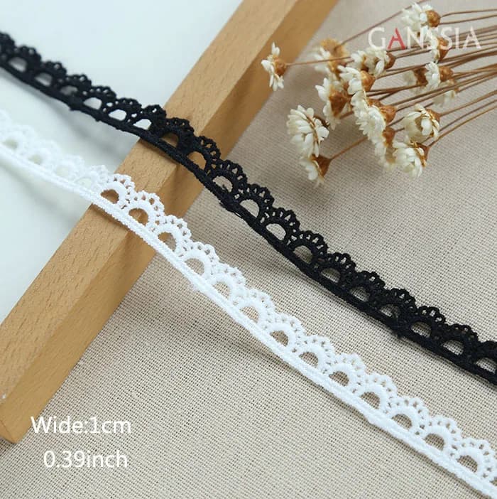 2 metri di larghezza: 1 cm pizzo da cucito ricamato pizzo per decorazioni fai da te abito tenda matrimonio (ss-669)