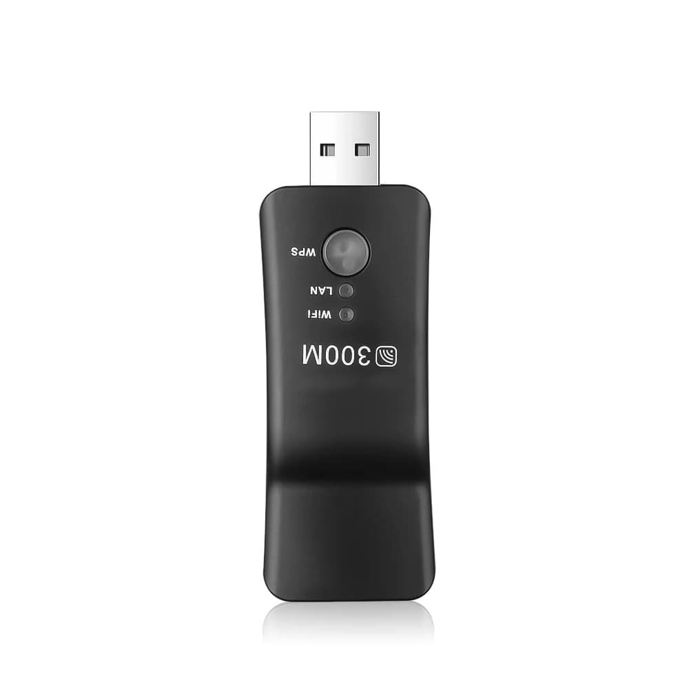 Adattatore di rete Wireless da 300Mbps con pulsante WPS ripetitore wi-fi RJ-45 stick TV via cavo di rete TV di rete