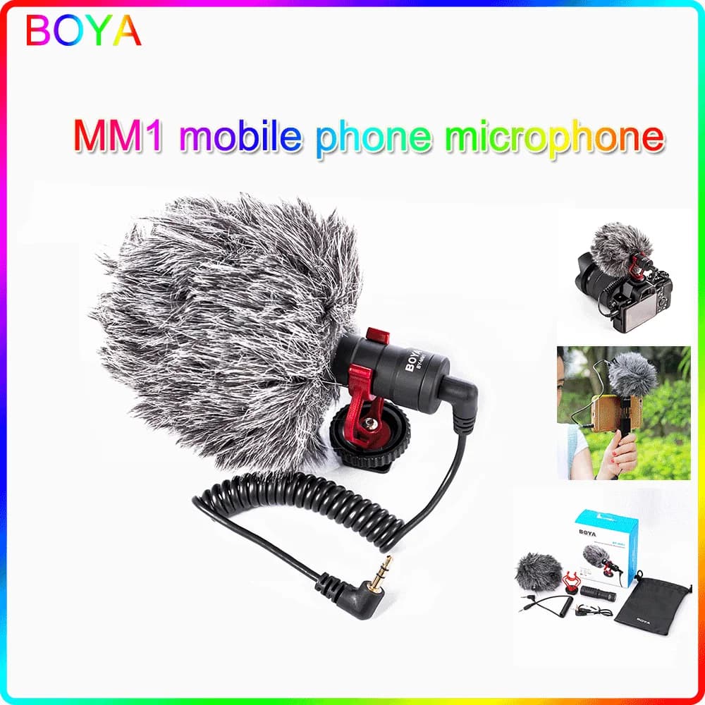 BOYA BY-MM1 microfono cardioide Shotgun per iPhone Android Smartphone Canon Nikon Sony DSLR videocamera di consumo PC Mic