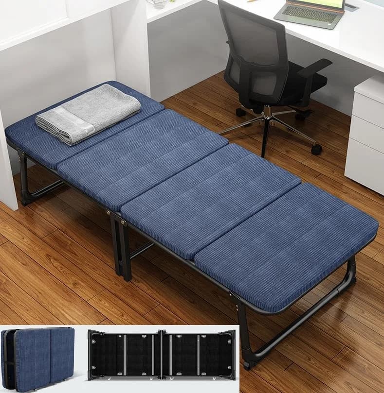 Lenzuolo pieghevole portatile per pausa pranzo, letto pieghevole semplice per pisolino in ufficio con doppio accompagnamento