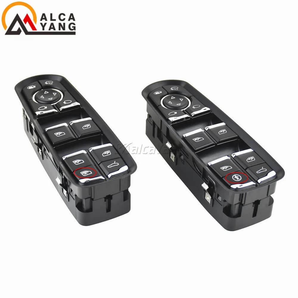 Interruttore di comando finestra Pulsante lato passeggero conducente con blocco bambino per Porsche Panamera Cayenne Macan 7PP959858MDML / RDML/CDML
