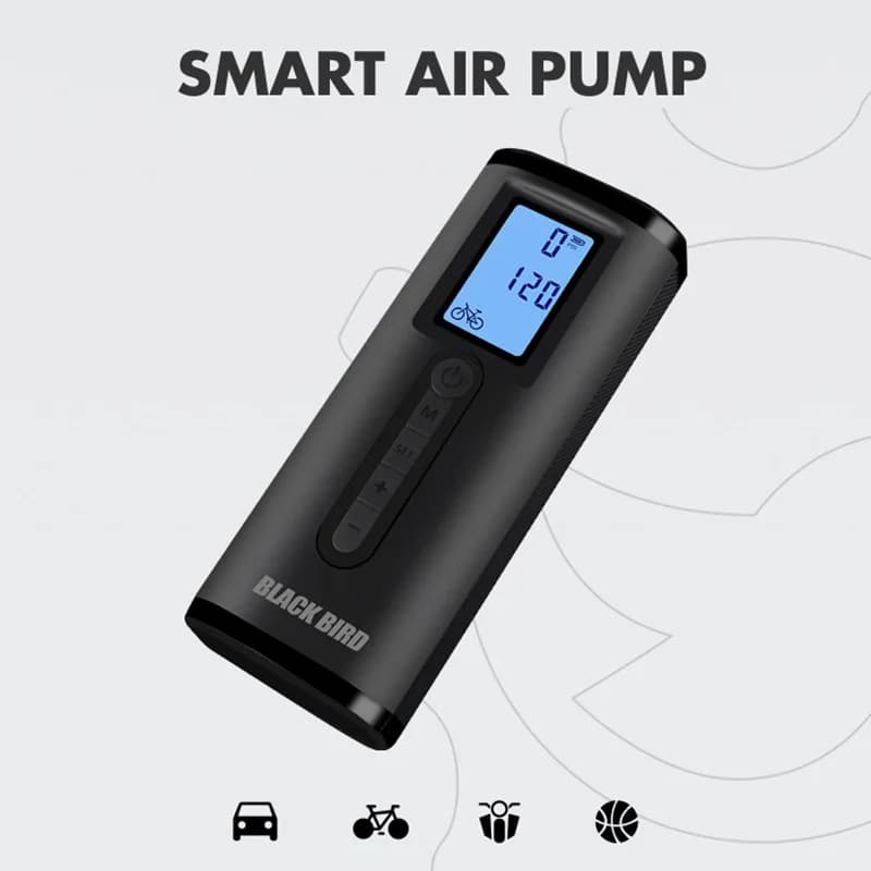 BlackBird gonfiatore per pneumatici Mini LED portatile Smart Digital sensore di pressione dei pneumatici pompa ad aria elettrica per bicicletta moto auto calcio