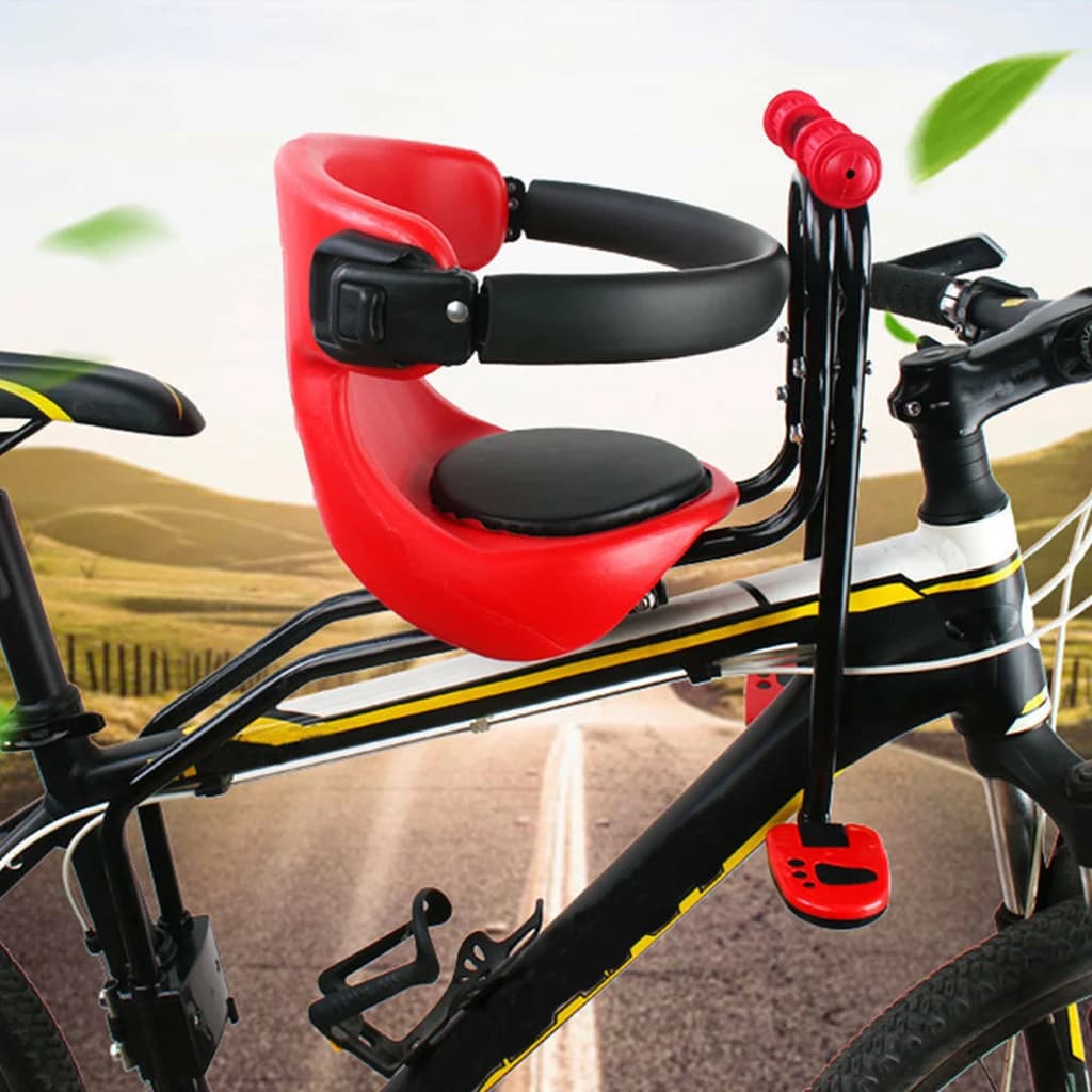 Seggiolino per bambini seggiolino per bambini supporto anteriore per seggiolino di sicurezza con pedale per Guardrail per bici da strada pieghevole