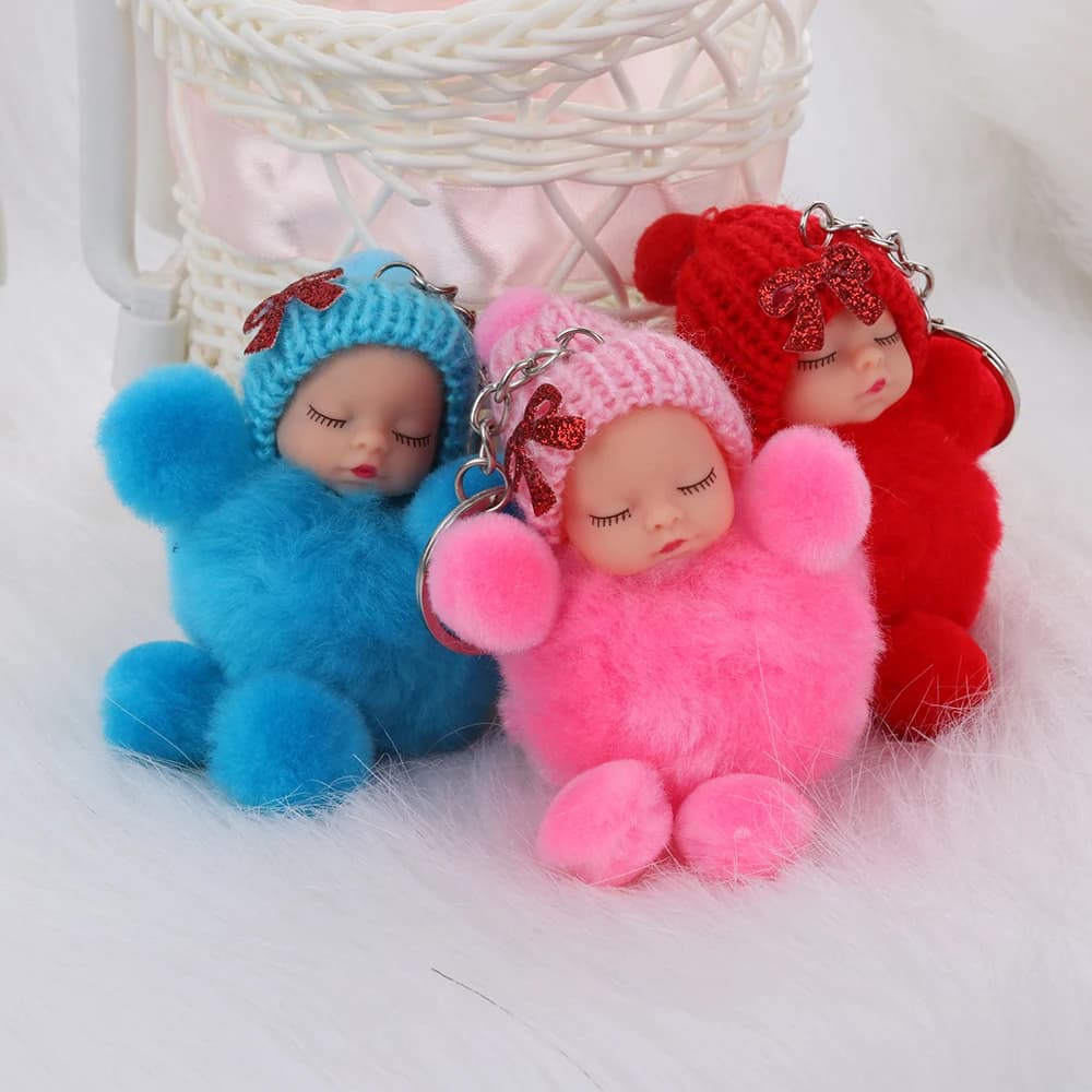 1 Pcs Children's Sleep Sweater Bowtie Sweater Pelliccia Keychain Women's Ring Keychain Monile Bag