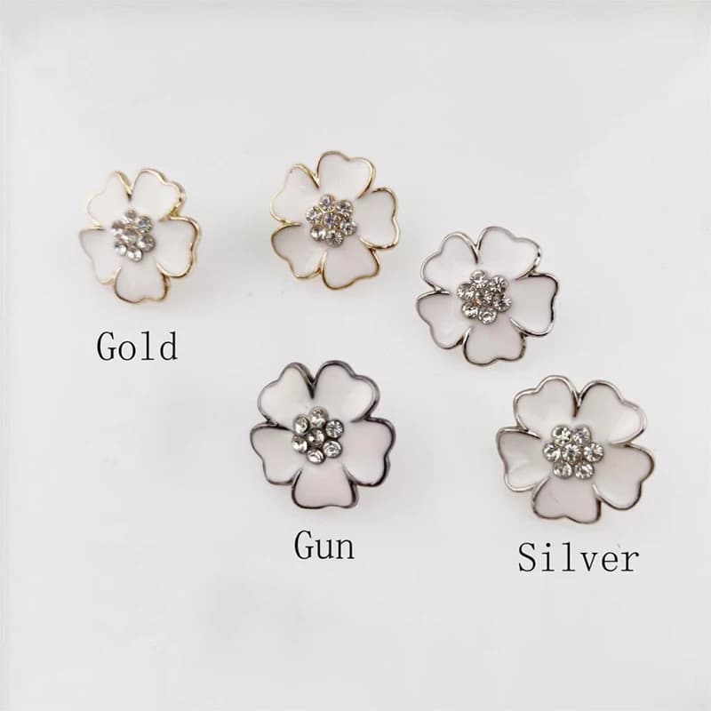 19 millimetri di Confine Del Fiore Del Rhinestone Rivetti Per Indumenti Braccialetto Cap Stud Artigianale In Pelle Cappello Borsa Cintura Scarpa Jeans Raccoglitore Chocker Accessori