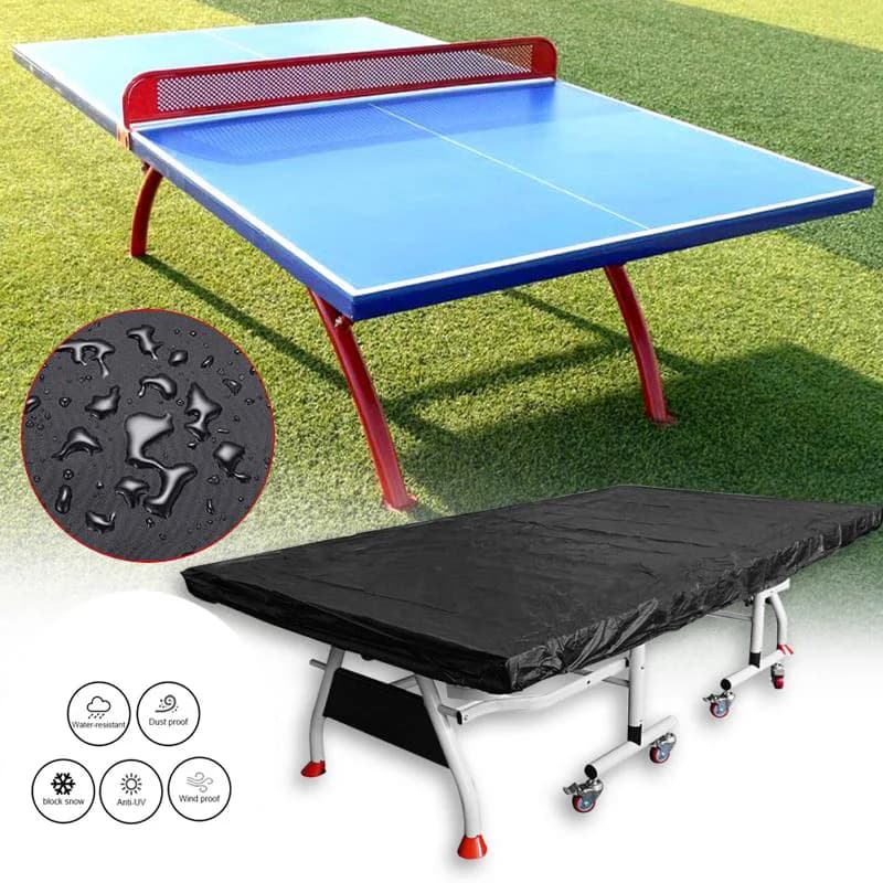 Copri tavolo da ping pong copri tavolo impermeabile antipolvere anti-ultravioletto nero comodo sport all'aperto umidità interna