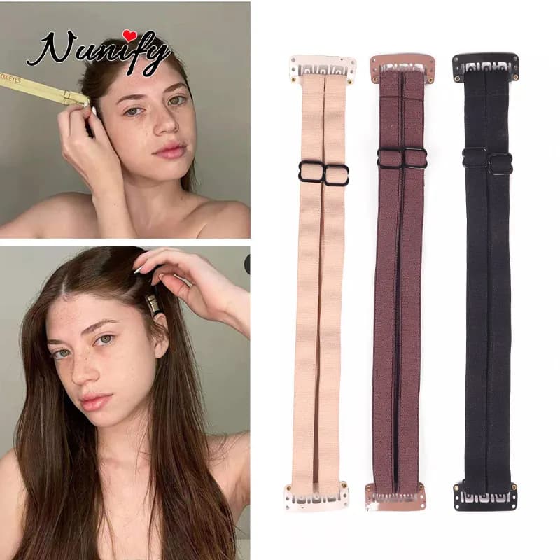 Nunify Cinghie singole doppie regolabili con fermagli per capelli per capelli lunghi Fascia elastica per capelli Lifring Beauty Fascia elastica per capelli