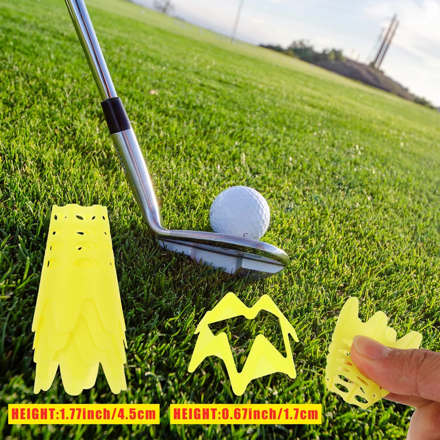 15Pcs Golf Mat Tees simulatore di plastica pratica Golf Tees perfetto per il tappeto erboso invernale e campo di guida allenamento a casa Golf Tees strumenti